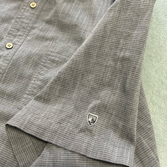 Kuhl Mens Short Sleeve Button Up Shirt XXL Gray Karib - Picture 6 of 13